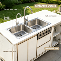 Cuisine extérieure modulaire entièrement équipée, compacte, durable et personnalisable pour les lieux commerciaux