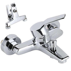 Robinet <span class=keywords><strong>de</strong></span> <span class=keywords><strong>douche</strong></span> noir poli en alliage <span class=keywords><strong>de</strong></span> zinc à deux trous, personnalisable, <span class=keywords><strong>de</strong></span> haute qualité, à montage sur plan, <span class=keywords><strong>mitigeur</strong></span> eau chaude et froide à poignée unique - Product Image 2