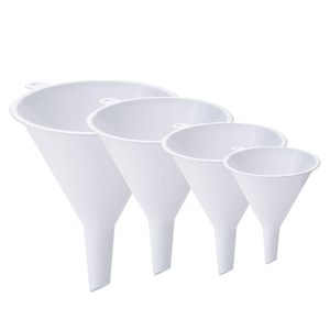Grupo plástico do funil 4 PC de funis para encher garrafas, uso da cozinha, óleo do carro, gás, frascos, Chef-pequeno, médio, grande - Product Image 1