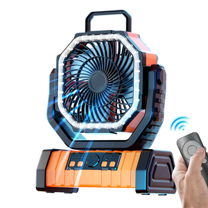 10000mAh Portable Camping <strong>Fan</strong> With LED Light Remote Control Rechargeable <strong>Solar</strong> <strong>Powered</strong> Power Bank Outdoor Tent Desk <strong>Fan</strong> - Product Image 1