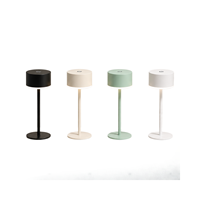 Lampe de table d'ambiance sans fil rechargeable en gros, veilleuse LED portable pour restaurant, café, chambre, extérieur et patio