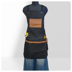 Delantal sin Mangas con Cinta de Cintura de Cera de Aceite, Versión Coreana, para Barista, Tienda de Té con Leche, <span class=keywords><strong>Arreglos</strong></span> Florales, Restaurante, Estudio, Trabajo, para Hombre y Mujer - Product Image 5