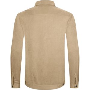 Mens Button Down Faux <b>Suede</b> Shirt <b>Jacket</b> With Two Pockets Regular Sleeve Straight Hem Daily Wear - Product Image 4