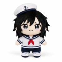 Poupée en peluche en coton au design original et mignon, style anime, rembourrage en coton PP, logo personnalisé, articles promotionnels, vente en gros, cadeau promotionnel pour filles