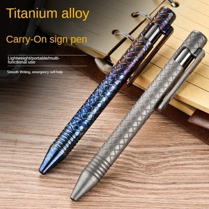 Bolígrafo Táctico Multifuncional de Aleación de Titanio PioneerEDC, Bolígrafo de Escritura Tipo Perno de Tracción Ligero y Hueco, para Campamento y Senderismo - Product Image 2