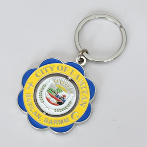 Quà lưu niệm thời trang <span class=keywords><strong>Keychains</strong></span> kim loại kẽm hợp kim cá nhân men quay Keyring vòng xoay Keychain - Product Image 6