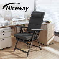 Chaise de bureau pliable de haute qualité pour la maison, chaise pliante de rangement pour le bureau et le repos avec coussin