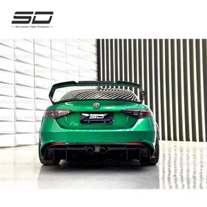 Productos más nuevos Kit de cuerpo de fibra de carbono seco alerón de parachoques trasero difusor trasero para Alfa Romeo <span class=keywords><strong>Giulia</strong></span> Quadrifoglio actualización a <span class=keywords><strong>GTA</strong></span> - Product Image 6