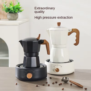 Nouveau design OEM personnalisé classique en aluminium <span class=keywords><strong>pas</strong></span> <span class=keywords><strong>cher</strong></span> cafetière expresso Moka Pot usage domestique Moka Pot portable en aluminium Mokapot - Product Image 6
