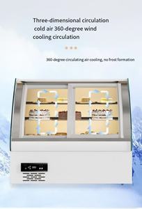 Vitrine Réfrigérée Commerciale Courbe pour Gâteaux et Desserts, Meuble de Présentation de Pâtisserie, Comptoir Réfrigéré pour Boulangerie - Meilleures Ventes - Product Image 3