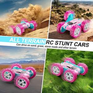 QUNREDA Q1 Rosa 2,4 GHz Doppelseitiges 360° Rotierendes Ferngesteuertes Crawler-Auto mit Scheinwerfern für Mädchen 0-2 Jahre Plastikspielzeug China - Product Image 5