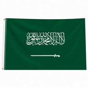 Factory Wholesale 90x150cm Premium Fabric Brass Grommets Good Quality Best Price Custom <b>Flags</b> Banners Saudi Arabia <b>Flags</b> - Product Image 4