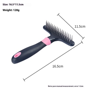 Nodo aperto cane bellezza pettine per capelli rastrello pettine per capelli in plastica per la cura degli animali domestici spazzole all'ingrosso <span class=keywords><strong>Dele</strong></span> nodo aperto - Product Image 3