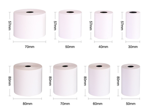 80mm nhựa lõi giấy nhiệt CuộN 60gsm Kích thước 80x80mm cho tiền mặt đăng ký và <span class=keywords><strong>ECG</strong></span> giấy kích thước 80x80 in nhiệt giấy - Product Image 2
