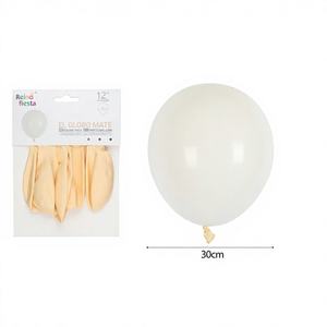 Ballons sirène rétro ivoire blancs de 12 pouces, lot de 6, décorations pour la fête de la rentrée scolaire - Product Image 1