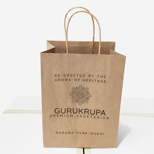 Sacs <span class=keywords><strong>en</strong></span> papier kraft brun écologiques KM avec poignées, sacs de shopping personnalisés avec logo imprimé, fournisseur d'emballages <span class=keywords><strong>en</strong></span> gros - Product Image 2