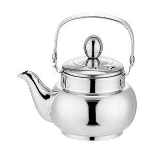 Bouilloire arabe de luxe théière miroir en métal poli avec logo personnalisé cafetière en or Offre Spéciale de Dubaï avec boîte-cadeau - Product Image 2
