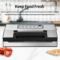 Machine de mise sous vide électrique portable en acier inoxydable à double étanchéité, capacité 16L+, avec coupe-sacs intégré