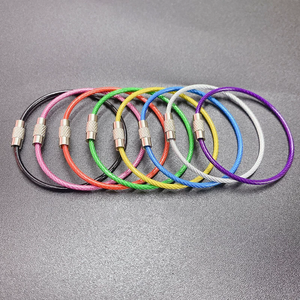 Anneaux en acier inoxydable 2 mm, fil recouvert, porte-clés, câble, grands porte-clés, porte-clés de 6 pouces pour étiquettes de bagages, étiquettes de clés, porte-clés - Product Image 6