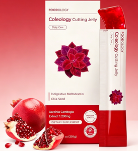 Coleology Cutting Jelly (<b>Pomegranate</b>) – Dietary Fiber Supplement for Healthy Weight Management with Chia Seeds & Garcinia Cambog - Product Image 3