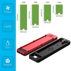 FIDECO Carcasa Externa para <span class=keywords><strong>Disco</strong></span> <span class=keywords><strong>Duro</strong></span> Sata Ngff, <span class=keywords><strong>Adaptador</strong></span> USB3.1 <span class=keywords><strong>a</strong></span> NVMe 2280, Caja para SSD 2260, <span class=keywords><strong>Adaptador</strong></span> <span class=keywords><strong>USB</strong></span> M.2 - Product Image 2