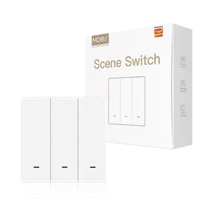 Tuya ZigBee Wireless 9 Scene Switch 3 Gang pulsante Controller interruttore trasmettitore alimentato a batteria tramite Smart Life App