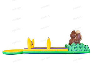 Jeux d'eau d'été, joli thème orang-outan, toboggan gonflable pour le ventre avec <span class=keywords><strong>piscine</strong></span>, toboggan aquatique et glissière pour la fête - Product Image 3