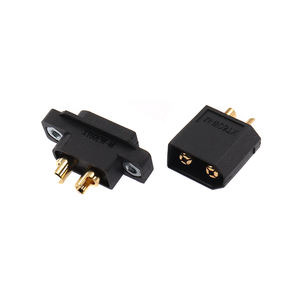 XT60EW Series Waterproof Black Male/Female Connector, 3.5mm Gold-Plated Plug with Mounting Hole for Secure <b>Battery</b> Connection - Product Image 3
