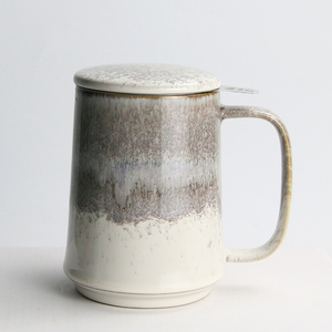 Tasse à thé en céramique personnalisée <span class=keywords><strong>avec</strong></span> glaçure réactive, infuseur et couvercle - Product Image 4