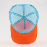 Casquette de sport en maille terry de haute qualité avec logo brodé personnalisé, 5 panneaux, color block, casquette de camionneur d'extérieur, BSCI OEM