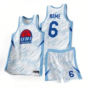 custom basketball jersey Design your own basketball wear sublimation youth for man and woman reversible basketball uniform set