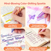 Stylos marqueurs à double pointe Joycat, changeant de couleur, avec paillettes, jouets éducatifs en plastique pour les enfants de 2 ans et plus, pour le bricolage, le dessin, la création de cartes, fournitures artistiques