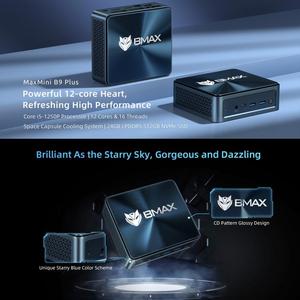 Mini PC <span class=keywords><strong>BMAX</strong></span> B9 Plus con Processore Intel Core I5-1250P 12-Core, 24GB RAM, 512GB SSD, Uscita per 3 Monitor, Compatibile con Win 11, Spina EU/US, Vendita all'Ingrosso e Dropshipping - Product Image 2