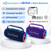 Altavoces Portátiles Personalizados con Bajos Potentes, Sonido Estéreo Inalámbrico, Resistentes al Agua, con Luces RGB, TWS Boombox, Los Más Populares
