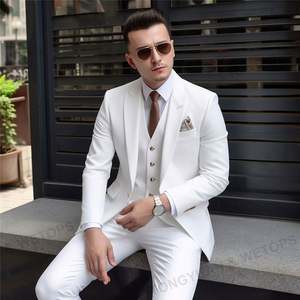 2023 personalizzare i designer Plus Size Business formale tre pezzi festa di nozze <span class=keywords><strong>bianco</strong></span> giacca da <span class=keywords><strong>uomo</strong></span> - Product Image 5