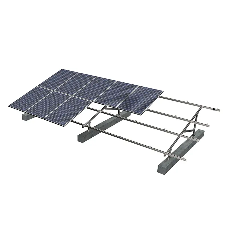 도매 태양 추적 태양 전지 패널 삼각대 평면 지붕 장착 시스템 태양 마운트 랙 시스템 브래킷