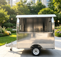 Camion de restauration mobile professionnel, châssis en aluminium, simple essieu, résistant à la rouille, équipement de cuisine personnalisable, facile à utiliser