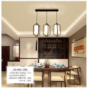 Lampe suspendue de style chinois moderne, abat-jour en fer, éclairage de balcon à tête unique - Product Image 2