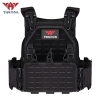 Gilet Tactique Yakeda à Libération Rapide pour Entraînement en Extérieur, Porte-Plaque Molle de Protection Corporelle Camouflage
