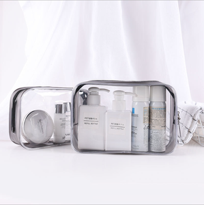 Sac de maquillage transparent personnalisé, sac de cosmétique de <span class=keywords><strong>toilette</strong></span> en PVC de voyage - Product Image 1