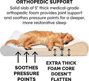 HaChong Cream Jumbo XL Tumbona para gatos y perros Rectángulo de felpa Luxe Cama ortopédica Cubierta extraíble Fácil de limpiar para uso en interiores/exteriores - Product Image 2