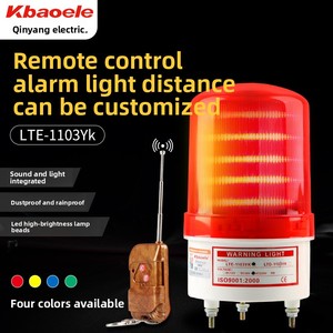Alarma Inalámbrica con Control Remoto, <span class=keywords><strong>Luz</strong></span> y Sonido, Luces LED Intermitentes, Material de PC, Sonido de Alarma de 110dB, 220V, Luces de Advertencia para Guardias - Product Image 4