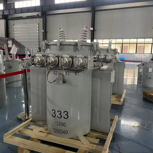หม้อแปลงไฟฟ้าแบบจุ่มน้ำมันชนิดติดตั้งบนเสา  1 เฟส ขนาด 167kva 333kva  13.2kv  0.12 0.24kv จากโรงงานโดยตรง - Product Image 1