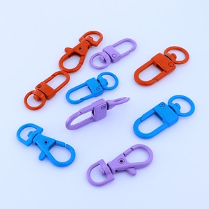 Mousquetons pivotants en zinc couleur bonbon, crochets à pression, anneaux <span class=keywords><strong>porte</strong></span>-clés avec serrure TSA, accessoires de fabrication de bijoux et de <span class=keywords><strong>porte</strong></span>-clés DIY, vente en gros - Product Image 6