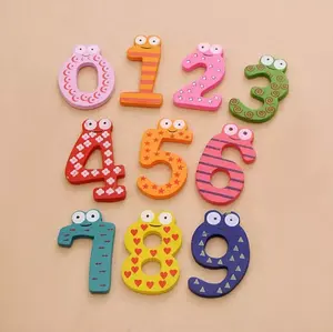 Letras e números do alfabeto para crianças, em cores personalizadas da geladeira, impressão digital de cores