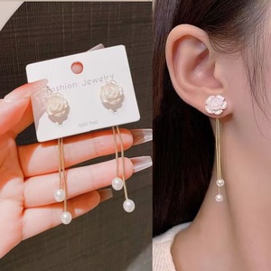 Mode coréenne boucles d'oreilles bijoux boucles d'oreilles à la mode Zircon pour femmes accessoires préférés à moins d'un dollar - Product Image 4