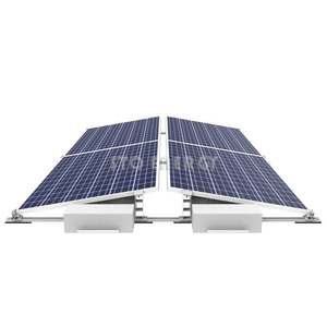 Système de support de montage lesté pour toit plat solaire est-ouest pour le montage de toit plat de panneaux solaires - Product Image 1
