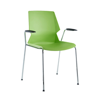 Chaise de salle de classe universitaire simple et moderne, siège en plastique, chaise pour étudiants, formation, visiteurs