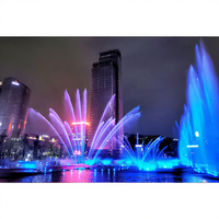 Fontaine musicale dansante avec éclairage LED coloré et spectacle d'eau synchronisé, directement de l'usine, pour fournisseur de fontaines de places commerciales