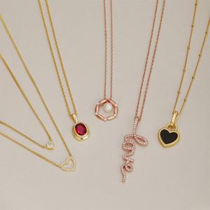 Dylam, el Mejor Regalo para el Día de San Valentín, en Existencia, Joyería Fina, Plata de Ley 925, Collar con Colgante de Circonia Roja Ovalada 5A - Product Image 2